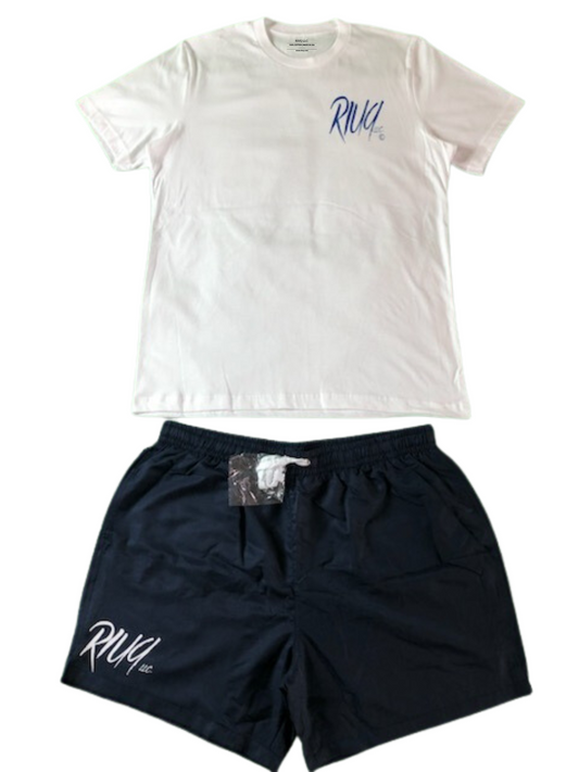 RIUQ LLC. Summer short set (White/Blue)