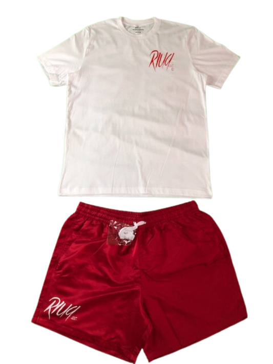 RIUQ LLC. Summer short set (White/Red)